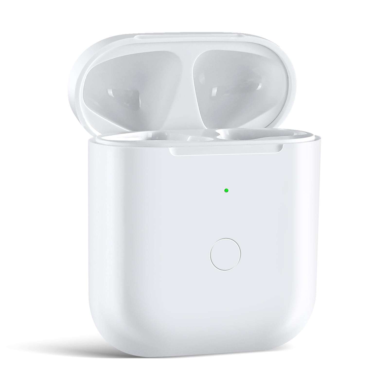 Wireless Charging Case Compatible with AirPod 2 1, Air Pod Charger Case Replacement with Bluetooth Pairing Sync Button, No Earbuds,White - Image 1
