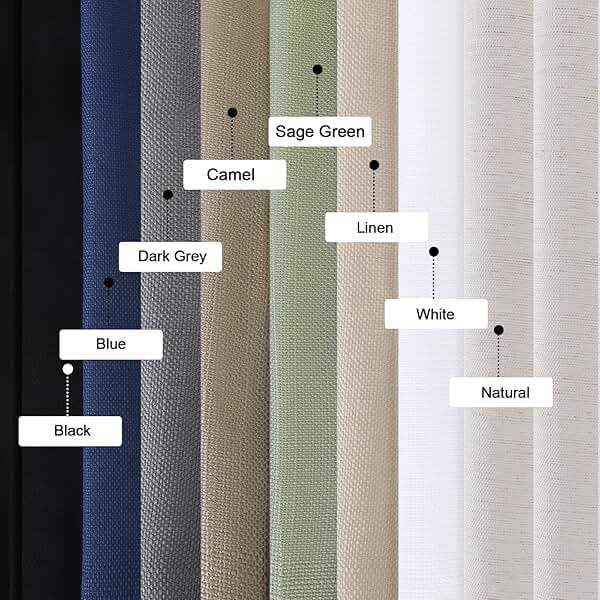 OWENIE Bob Natural Curtains 63 Inch Length 2 Panels Set for Living Room Bedroom, Light Filtering Faux Linen Textured Soft Window Curtain, Airy Rod Pocket cortinas para cuarto, 40Wx63L Inches, 2 Pcs - Image 8