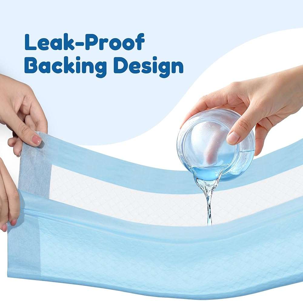 Super Absorbent Waterproof Dog and Puppy Pet Training Pad, Housebreaking Pet Pad, 40-Count Extra Middle-Size, 30’’X30’’, Blue - Image 4