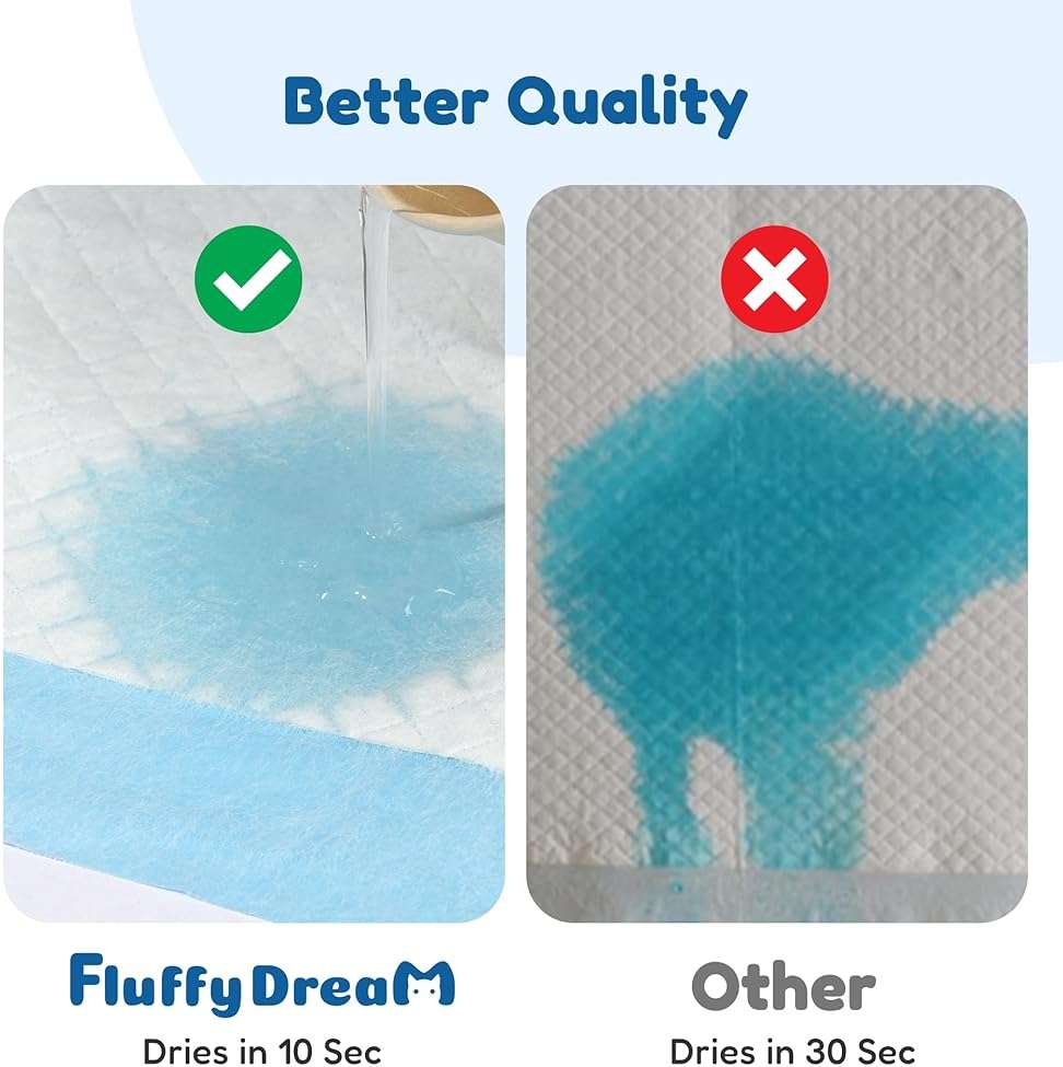 Super Absorbent Waterproof Dog and Puppy Pet Training Pad, Housebreaking Pet Pad, 40-Count Extra Middle-Size, 30’’X30’’, Blue - Image 9