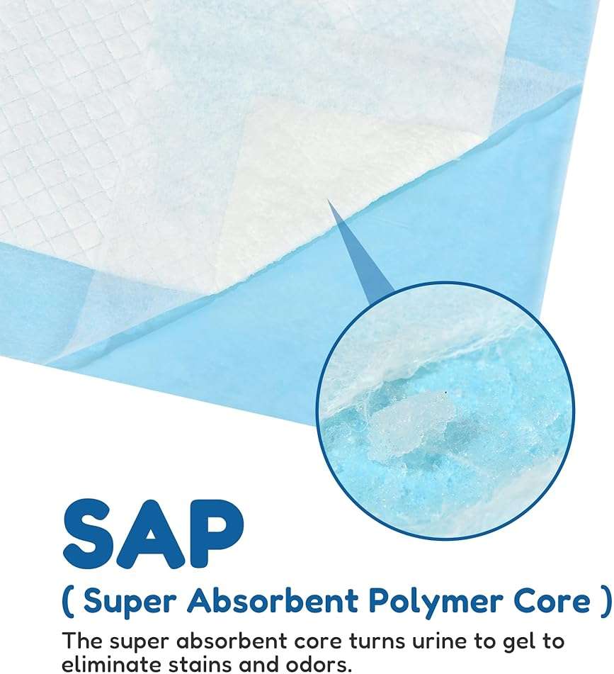 Super Absorbent Waterproof Dog and Puppy Pet Training Pad, Housebreaking Pet Pad, 40-Count Extra Middle-Size, 30’’X30’’, Blue - Image 10