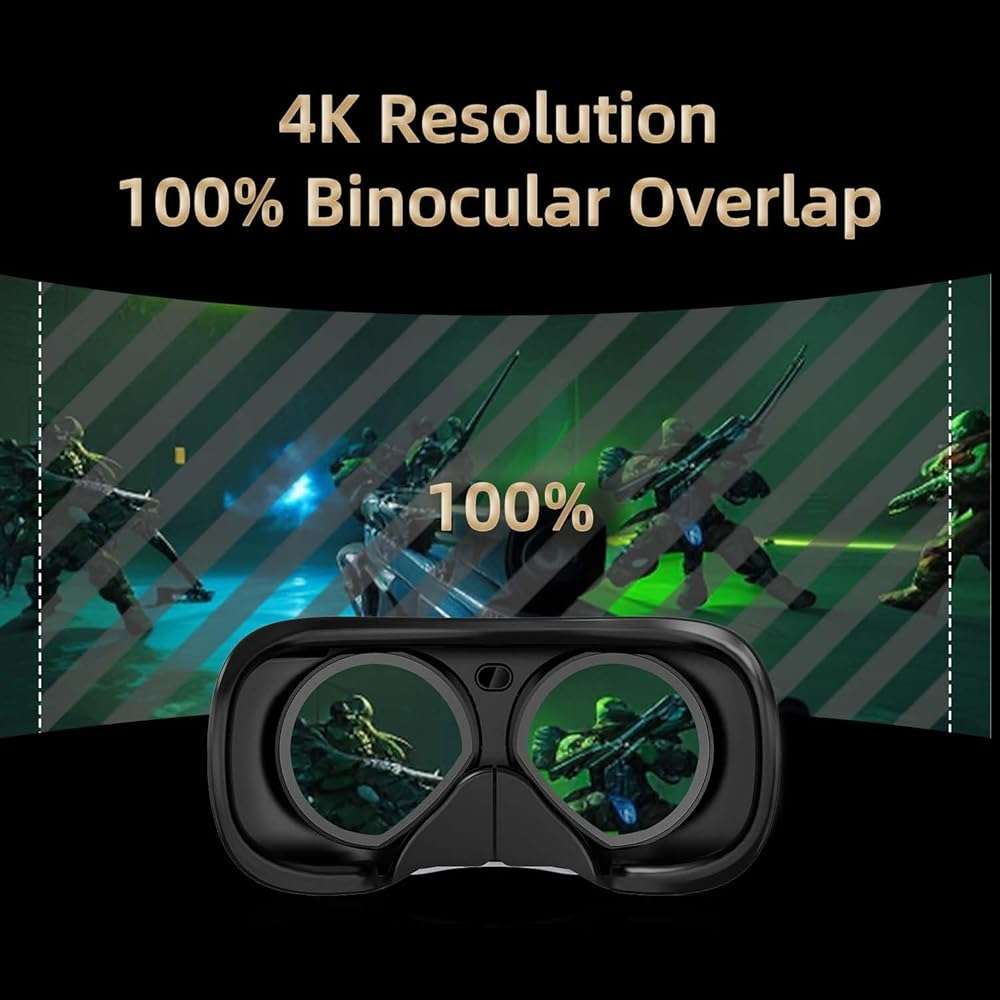 DPVR E4 VR Headset - PCVR Virtual Reality Headset for PC Games with Controller, Compatible with SteamVR - Image 4