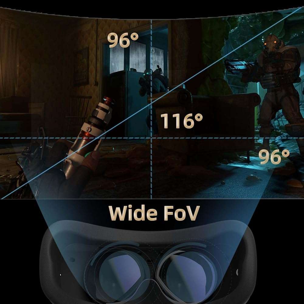 DPVR E4 VR Headset - PCVR Virtual Reality Headset for PC Games with Controller, Compatible with SteamVR - Image 5