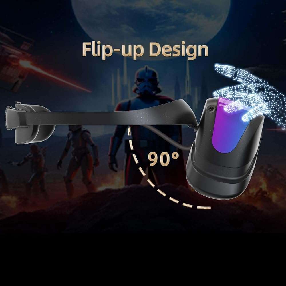 DPVR E4 VR Headset - PCVR Virtual Reality Headset for PC Games with Controller, Compatible with SteamVR - Image 7