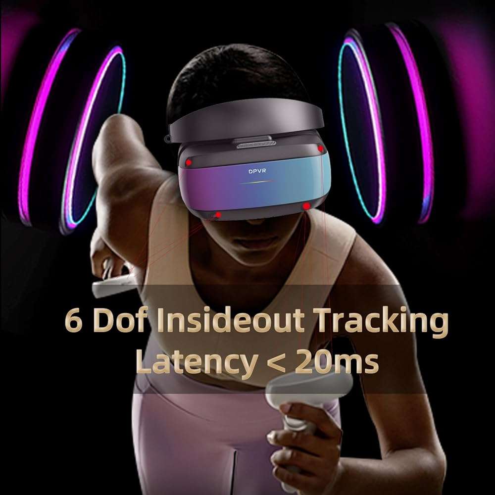 DPVR E4 VR Headset - PCVR Virtual Reality Headset for PC Games with Controller, Compatible with SteamVR - Image 8
