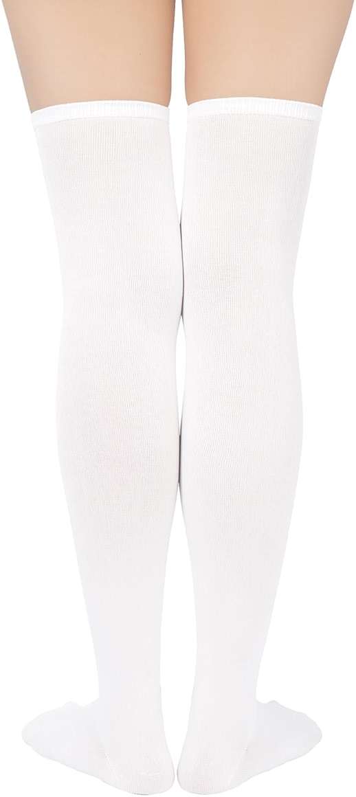 Century Star 3 Pairs Thigh High Socks for Women Over the Knee High Socks Triple Stripe Long Stockings Thigh Highs Leg Warmer - Image 3
