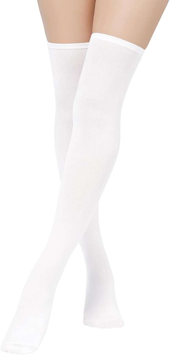 Century Star 3 Pairs Thigh High Socks for Women Over the Knee High Socks Triple Stripe Long Stockings Thigh Highs Leg Warmer - Image 4