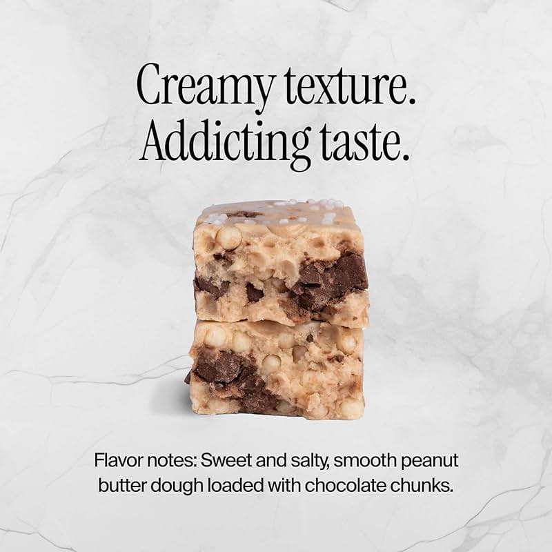 David High Protein Bars - 0g of Sugar, Low Carb, Gluten Free - 28g of Protein, 150 Calories - On-The-Go Snack - Peanut Butter Chocolate Chunk Flavor, Pack of 12 - Image 4