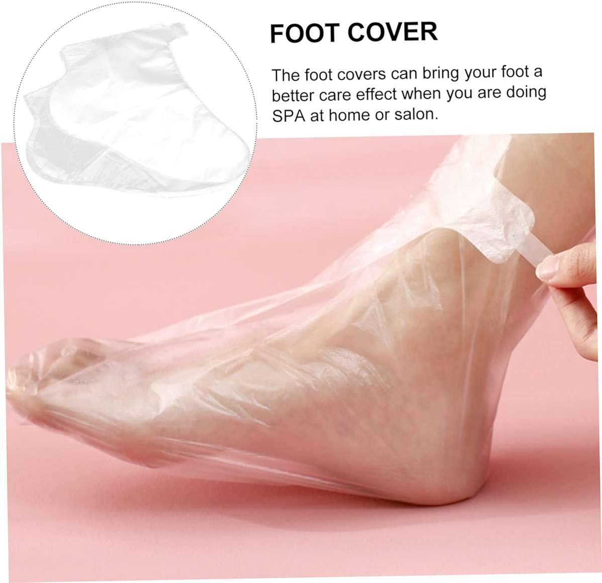 SOESFOUFU 300Pcs Disposable Foot Covers Clear Moisturizing Use Covers for Feet Spa Home Hotel Travel Protection - Image 6