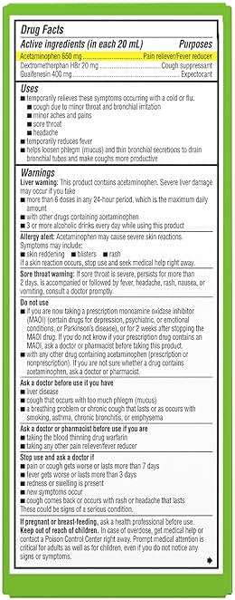 Robitussin Maximum Strength CF Max, Severe Multi-Symptom Daytime and Nighttime Relief from Cough, Cold, and Flu, Adult Formula, 8 fl oz - Image 12