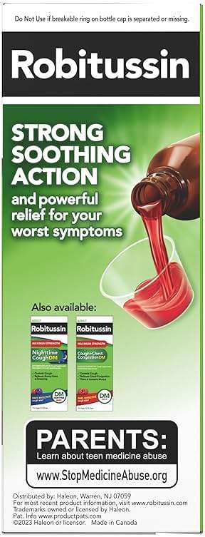 Robitussin Maximum Strength CF Max, Severe Multi-Symptom Daytime and Nighttime Relief from Cough, Cold, and Flu, Adult Formula, 8 fl oz - Image 13