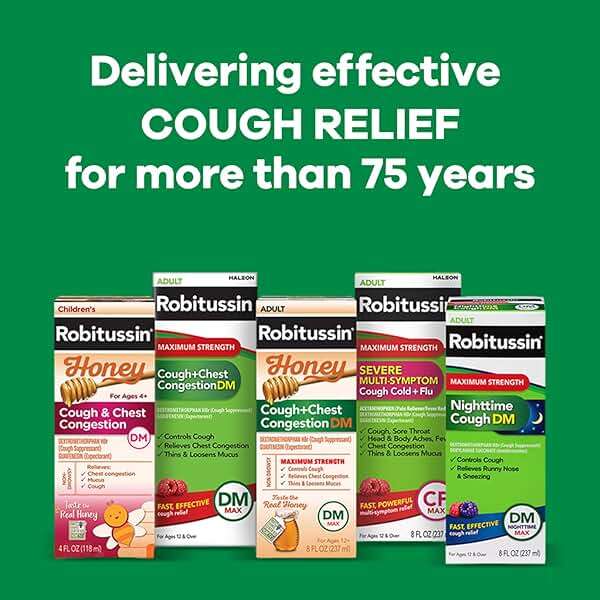 Robitussin Maximum Strength CF Max, Severe Multi-Symptom Daytime and Nighttime Relief from Cough, Cold, and Flu, Adult Formula, 8 fl oz - Image 7