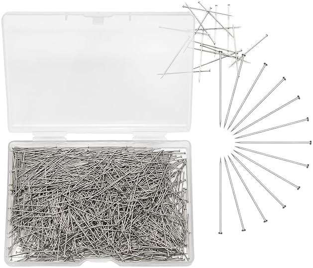 200 Pcs Sewing Pins, Fine Straight Pins, Dressmaker Pins, 1 Inch Flat Head Pins for Crafts, Sewing, Jewelry, Quilting (200) - Image 1