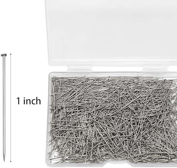 200 Pcs Sewing Pins, Fine Straight Pins, Dressmaker Pins, 1 Inch Flat Head Pins for Crafts, Sewing, Jewelry, Quilting (200) - Image 2