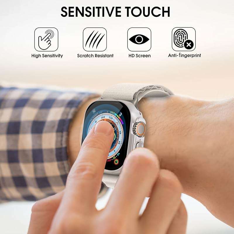 Tiorecime 20 Pack Case for Apple Watch Ultra 3/Ultra 2/Ultra 49mm with Tempered Glass Screen Protector, Shockproof Hard PC Protective Cover, All-Around Bumper Compatible with iWatch Ultra 3/2/1 49mm - Image 3