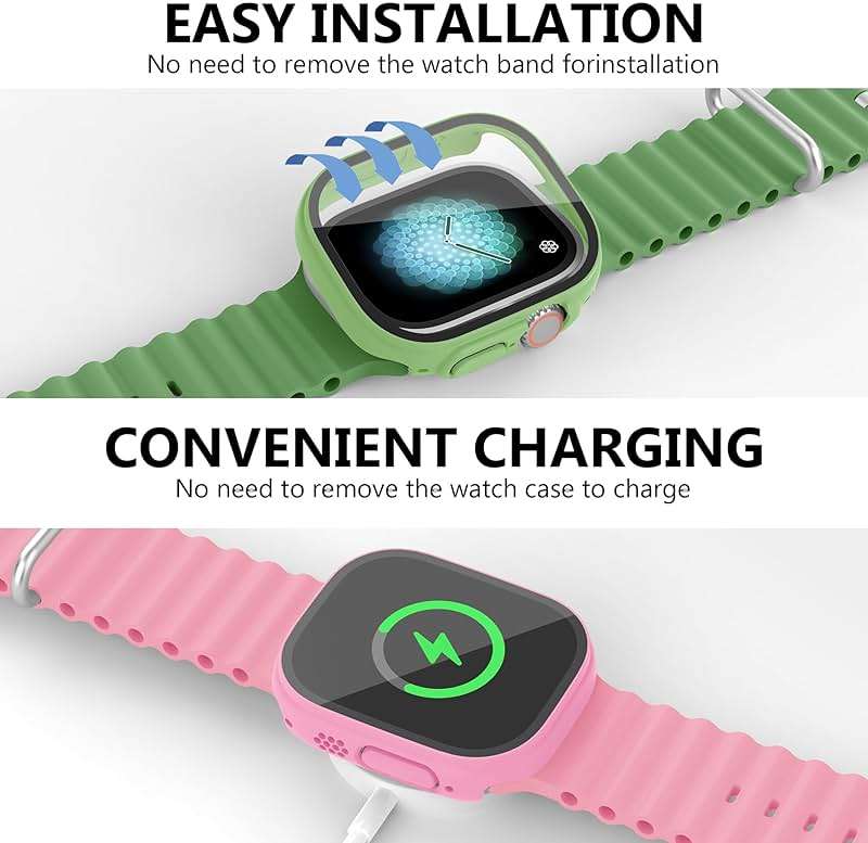 Tiorecime 20 Pack Case for Apple Watch Ultra 3/Ultra 2/Ultra 49mm with Tempered Glass Screen Protector, Shockproof Hard PC Protective Cover, All-Around Bumper Compatible with iWatch Ultra 3/2/1 49mm - Image 5