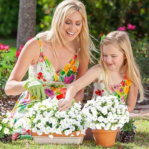 Yastouay Artificial Flowers for Outdoors, 14 Bundles Fake Outdoor Flowers, UV Resistant Artificial Plants & Flowers for Decoration, White Realistic Morning Glory for Outdoor Porch Garden Decoration - Image 5
