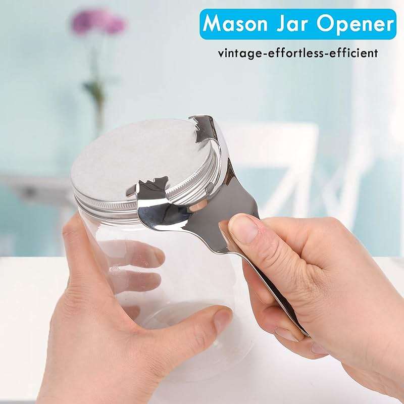 Mason Jar Opener for Canning Lids No Lid Dents or Damage,Multi-Purpose for Bottle Opener and Various Lids Canning Jar Opener,Easy Twist Manual Handheld Top Remover - Image 3