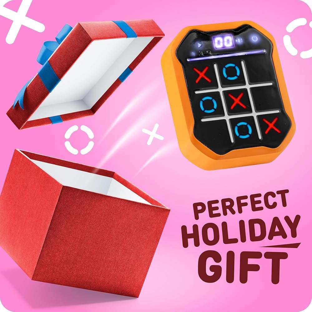 Electronic Tic-Tac-Toe Handheld Game | 3-in-1 Memory & Brain Games | Birthday Gift for Kids and Adults | Touchscreen Travel Friendly with Sound & Voice Effects for Kids Age 7+ - Image 7