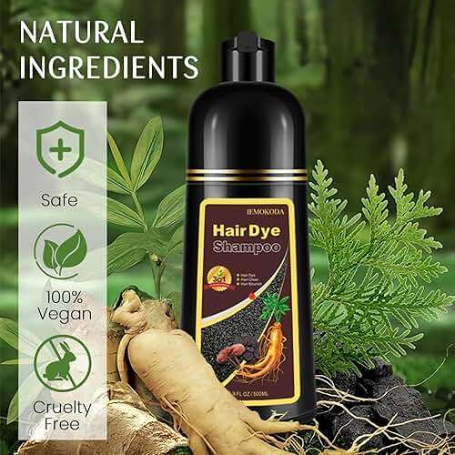 Fedulili Hair Dye Shampoo 3-in-1, Instant Natural Hair Color Treated Shampoo for Women Men Champu Para Canas Mujer Purple, Lasting 3-4 Weeks & Easy to Use & All Hair Types & Root Touch Up, 500ml - Image 5