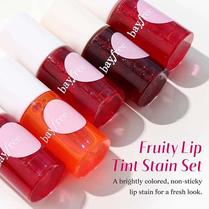 bayfree Lip Tint Stain Set, 7 PCS Lip Stain Long Lasting Waterproof, Hydrating Non-Sticky Liquid Blush & Water Tint, Transfer-Proof, High Pigment Matte Finish,Vegan Korean Makeup Set (fruit land) - Image 7