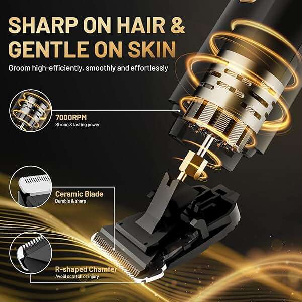 Risina Body Trimmer for Men, 2-in-1 Groin & Body Hair Trimmer, IPX7 Waterproof Electric Razor, Ball & Pubic Hair Trimmer for Private Areas, Ceramic Blade Body Shaver, Rechargeable Grooming Kit - Image 7