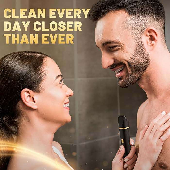 Risina Body Trimmer for Men, 2-in-1 Groin & Body Hair Trimmer, IPX7 Waterproof Electric Razor, Ball & Pubic Hair Trimmer for Private Areas, Ceramic Blade Body Shaver, Rechargeable Grooming Kit - Image 8