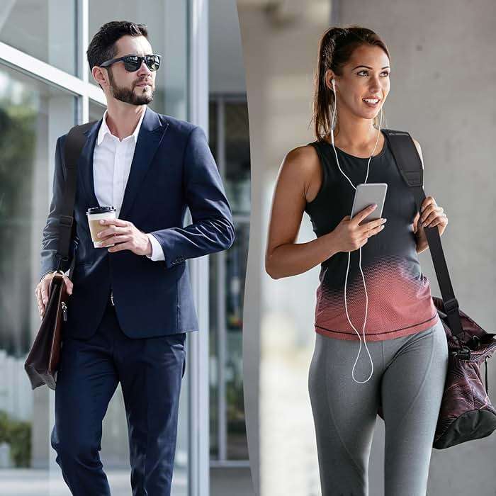 FIEIL 60" Universal Shoulder Strap, 3D Sponge Thick Padded Bag Strap with Double Adjustable Buckles and Metal Hooks, Ideal for Briefcases, Crossbody Bags, Luggage (Storage Bag + Reflective Tape) - Image 5