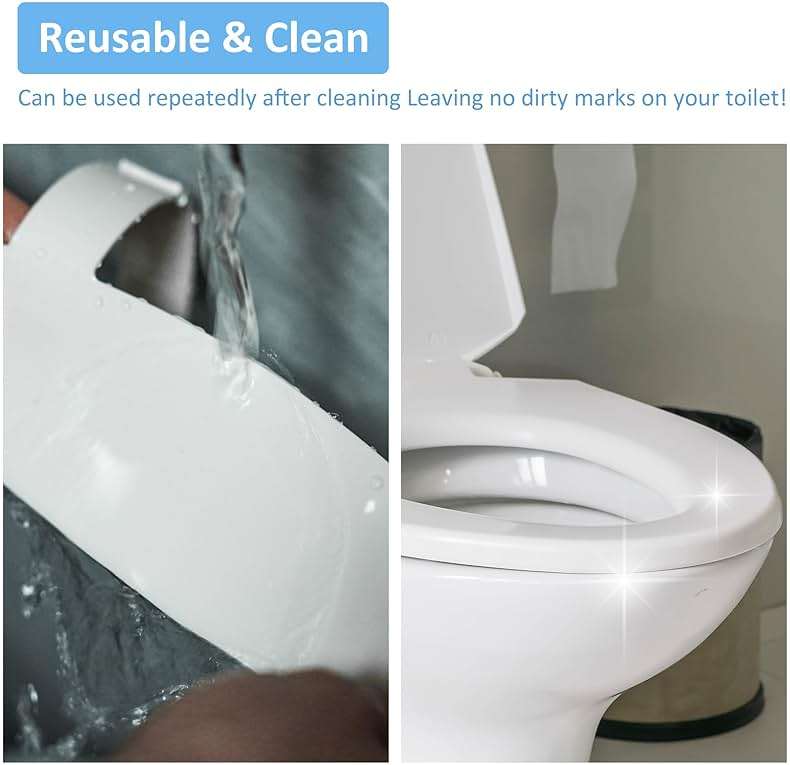 Doytn Universal Pee Deflector for Toilet Seat with Toilet lid Lifter, Toilet Splash Guard Prevents Kids and Adult from Peeing Splash Size ：11.5 * 8.3”(2PCS) - Image 7