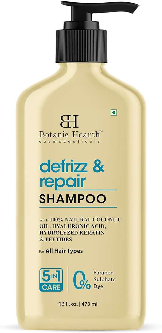 Botanic Hearth Coconut Oil Shampoo Infused With Hyaluronic Acid, Hydrolyzed Keratin & Peptides | Clarifying Shampoo To Defrizz, Repair & Strengthen Hair | For All Hair Types, 16 Fl Oz - Image 2