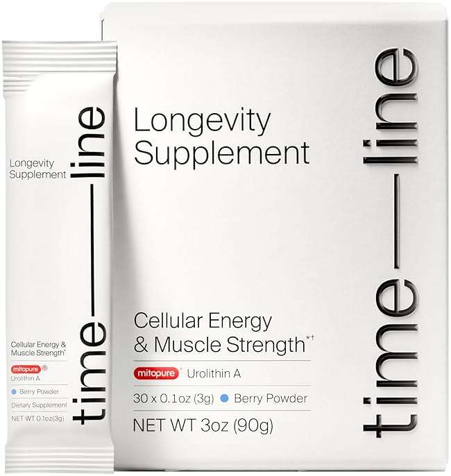 Timeline Mitopure Urolithin A Supplement Powder 500 MG- Clinically Proven Support for Healthy Aging and Cellular Renewal - Mitoceutical for Muscle Support and Longevity - Image 1