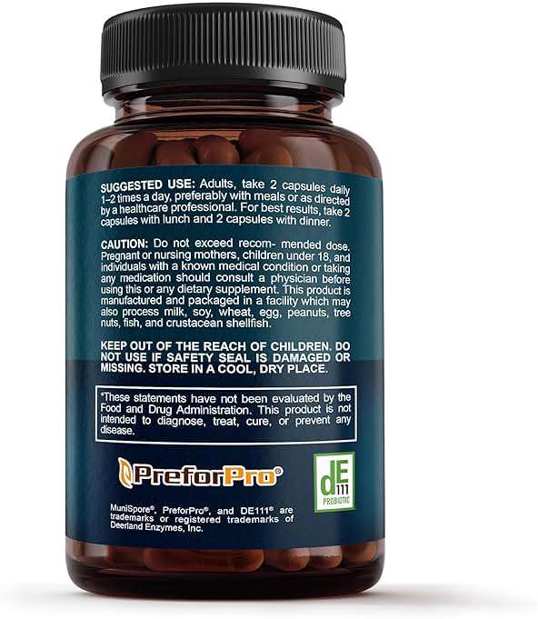 Premium 4-in-1 Probiotic Prebiotic, Postbiotic & Digestive Enzymes for Men & Women – Supports Gut, Digestion & Immunity –Complete Gut Health with Pre, Post, Probiotics & Digestive Enzymes–60 Capsules - Image 9