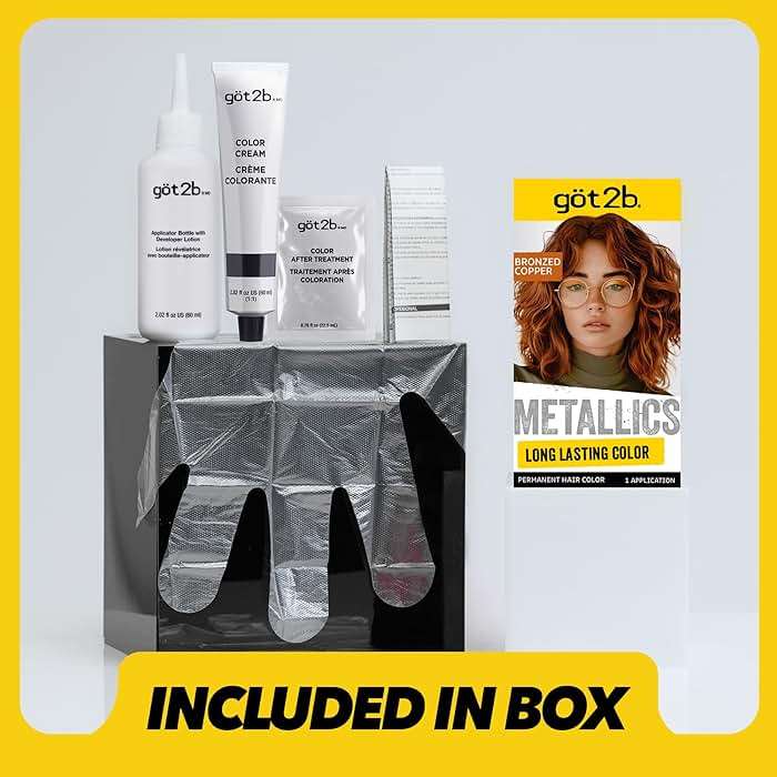 got2b Metallics Permanent Hair Dye, Bronzed Copper, Hair Color for Women & Men, Formulated with Metallic-Shine Booster for Cool, Shimmering Tones, Lasts Up to 30 Washes, 1 Kit - Image 7
