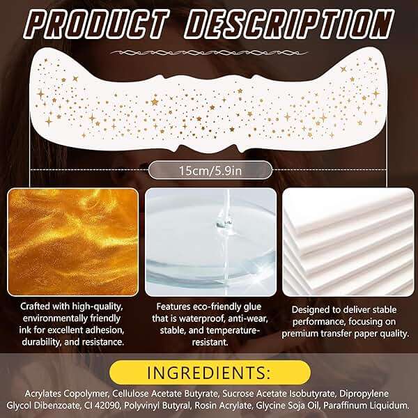 Glitter Freckles Face Tattoo, 10 Pcs Gold Face Glow Up Sparkle Makeup Patches - Cute Accessories for Women (Gold-008) - Image 2