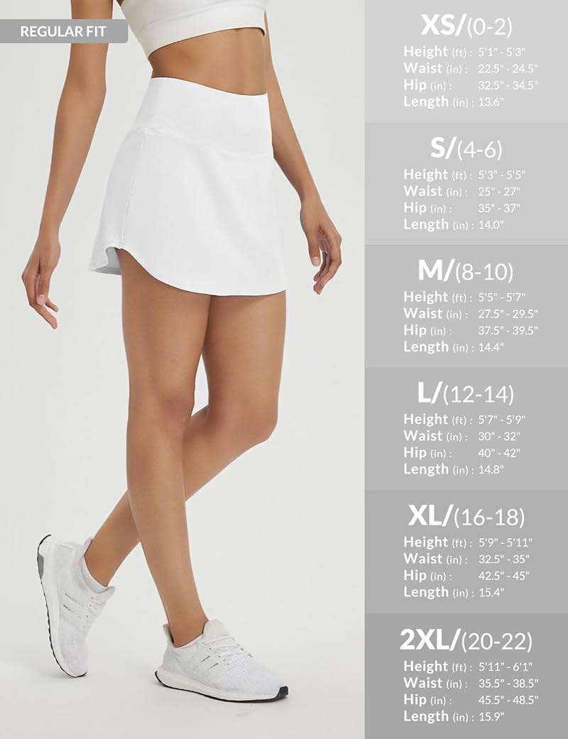 baleaf Womens Tennis Athletic Skirt Golf Skorts for Women High Waisted with Shorts Pockets Running - Image 6