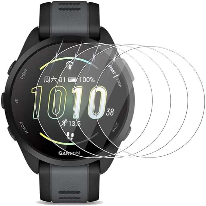 (4 Pack) Screen Protector For Garmin Forerunner 165 Music / 165 Tempered Glass, HD Clear, Anti Scratch - Image 1