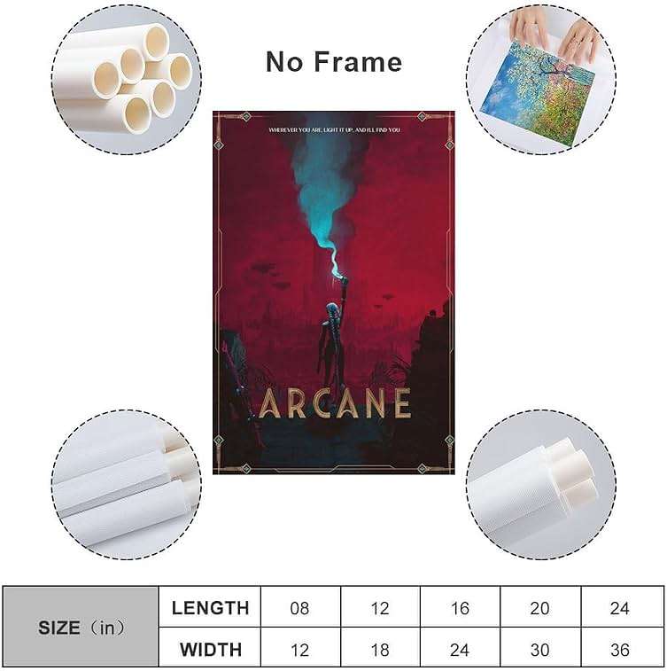 MWKGQXKL Arcane Canvas Poster Wall Art Decor Print Picture Paintings for Living Room Bedroom Decoration 12x18inch(30x45cm) - Image 2