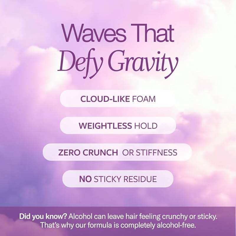 Function of Beauty Wavy Hair Mousse for Styling - Anti-Frizz Hair Styler Adds Volume & Defines Natural Waves - Volumizing & Texturizing Lightweight Styling Foam with Flexible Hold - Hair Care Products - Image 4