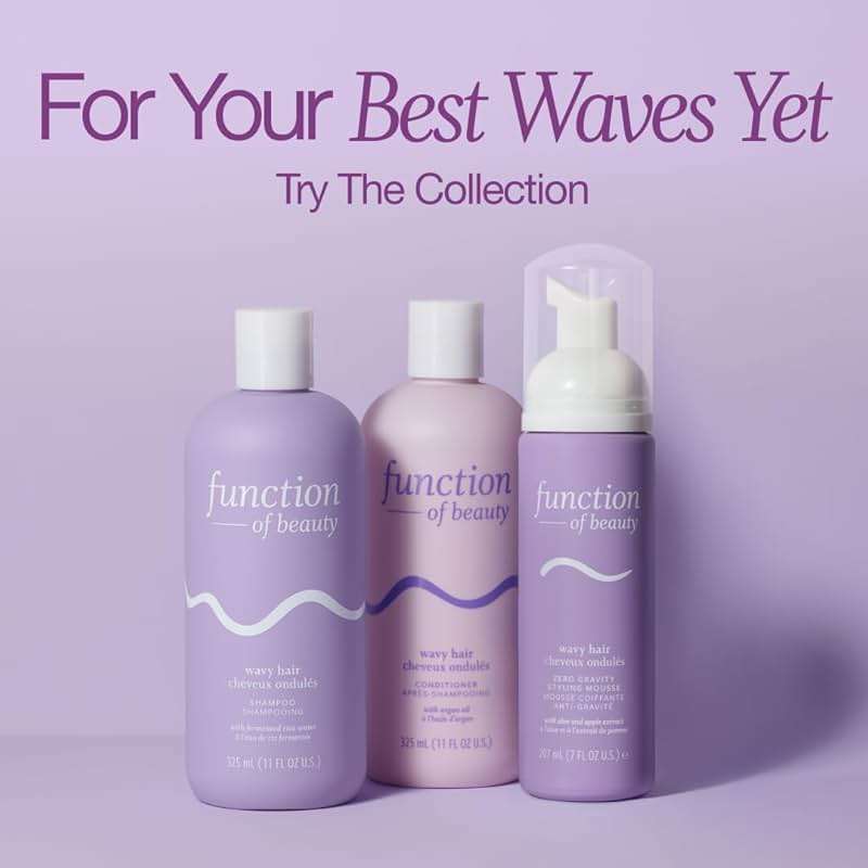 Function of Beauty Wavy Hair Mousse for Styling - Anti-Frizz Hair Styler Adds Volume & Defines Natural Waves - Volumizing & Texturizing Lightweight Styling Foam with Flexible Hold - Hair Care Products - Image 6