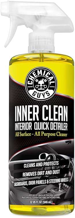 Chemical Guys InnerClean Quick Detailer with Pineapple Scent, High Performance Interior and Dashboard Cleaner, Dust Repellent, Easy to Use Non Greasy Formula, 32 fl oz - Image 1