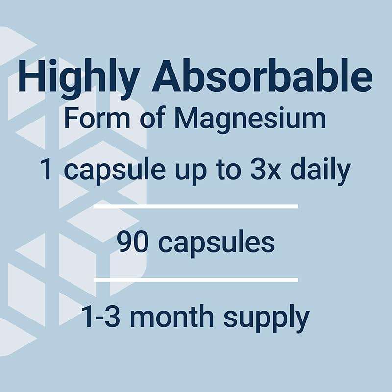 Life Extension Magnesium Glycinate, Heart Health, Bone Health, Nerve and Muscle Support, Highly absorbable, Gluten-Free, Non-GMO, Vegetarian, 90 Capsules - Image 5
