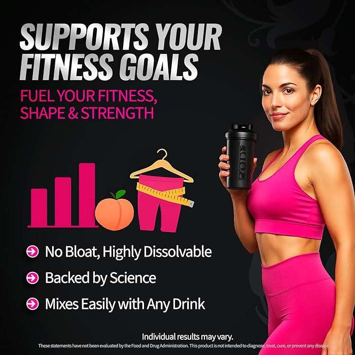 Bold Buns Creatine for Women – Supplement with Collagen & BCAA – Supports Muscle Development, Post-Workout Recovery, Skin Elasticity, Healthy Hair & Nail (30 Servings, Unflavored) - Image 4
