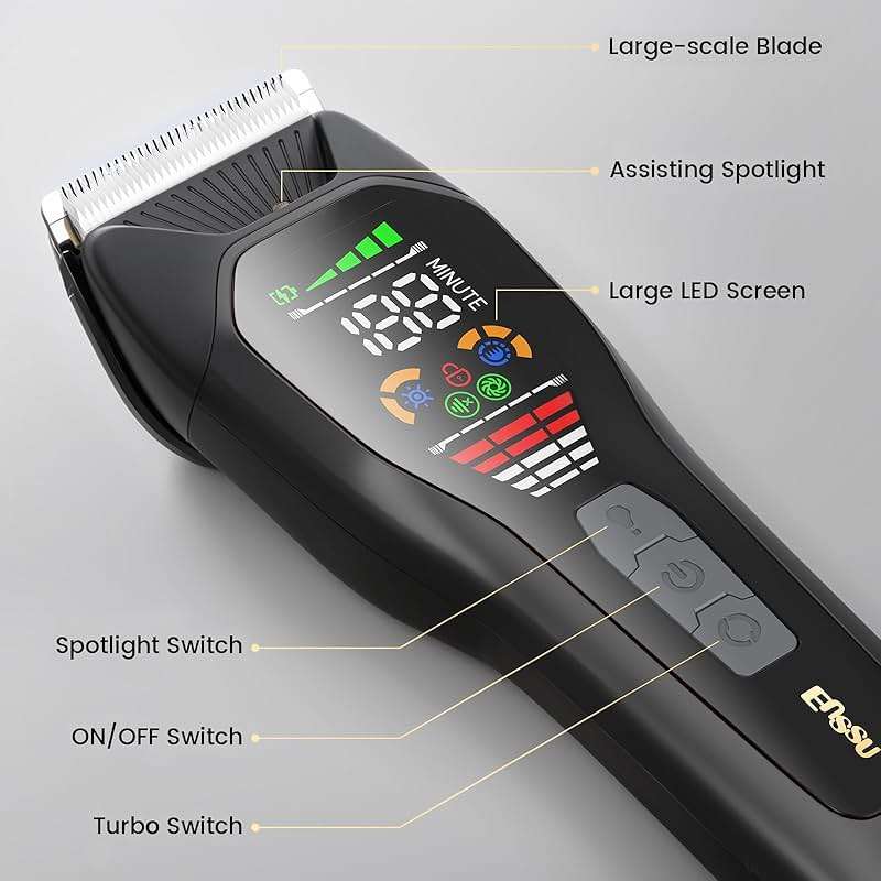 ENSSU Hair Clippers for Men, Cordless Hair Clipper Kit with Adjustable 4 Length Setting, Professional Barber Clippers and Trimmer Set, Rechargeable Barber Clippers for Hair Cutting & Grooming - Image 3