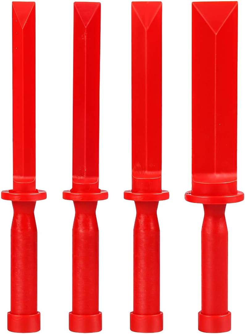 Mandark 4PCS Plastic Car Chisel Scraper Set, Non-Marring Vehicle Wheel Weight Remover Tool, Auto Paint Scraper Remover Tool Kit Accessories, Universal for Removing Debris, Adhesives, Film - Image 1