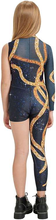 Kids Gold Snake Print Bodysuit Outfit for Girls Boys Celebrity Party Concert Cosplay Jumpsuit Costume - Image 6