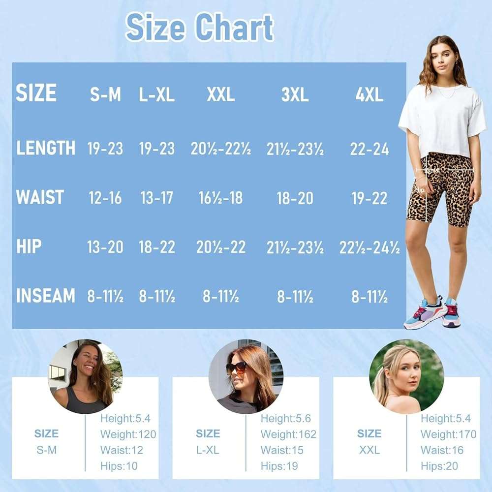 5 Pack Biker Shorts with Pockets for Women - 5"/8" High Waist Spandex Workout Yoga Running Athletic - Image 6