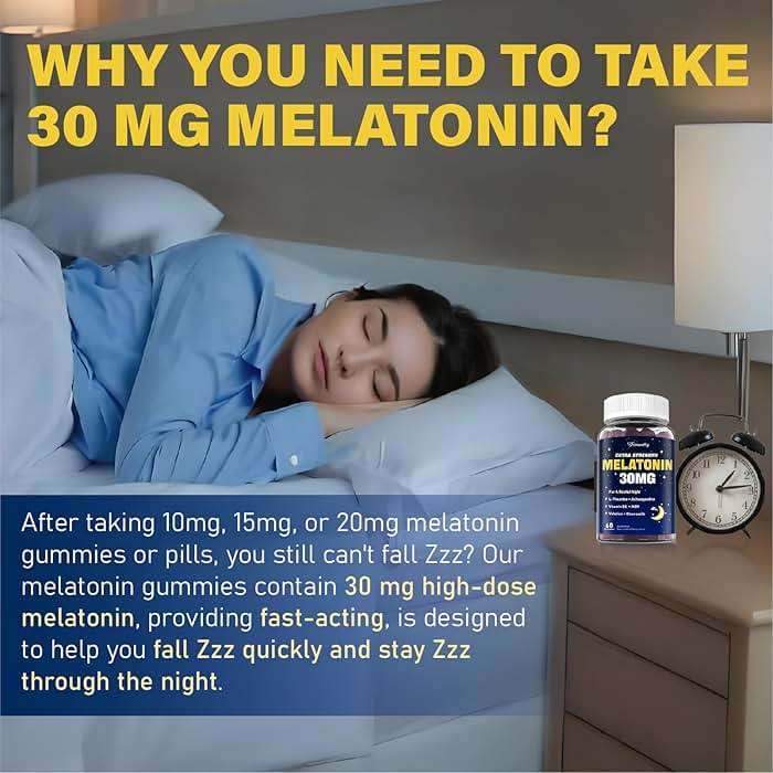 Melatonin Gummies 30mg for Adults: Maximum Strength Melatonin Supplement with L-Theanine, Ashwagandha, MSM, Vitamin D3 & Zinc - Non-Habit Forming, Natural Mixed Berry Flavor 60 Count (Pack of 2) - Image 6