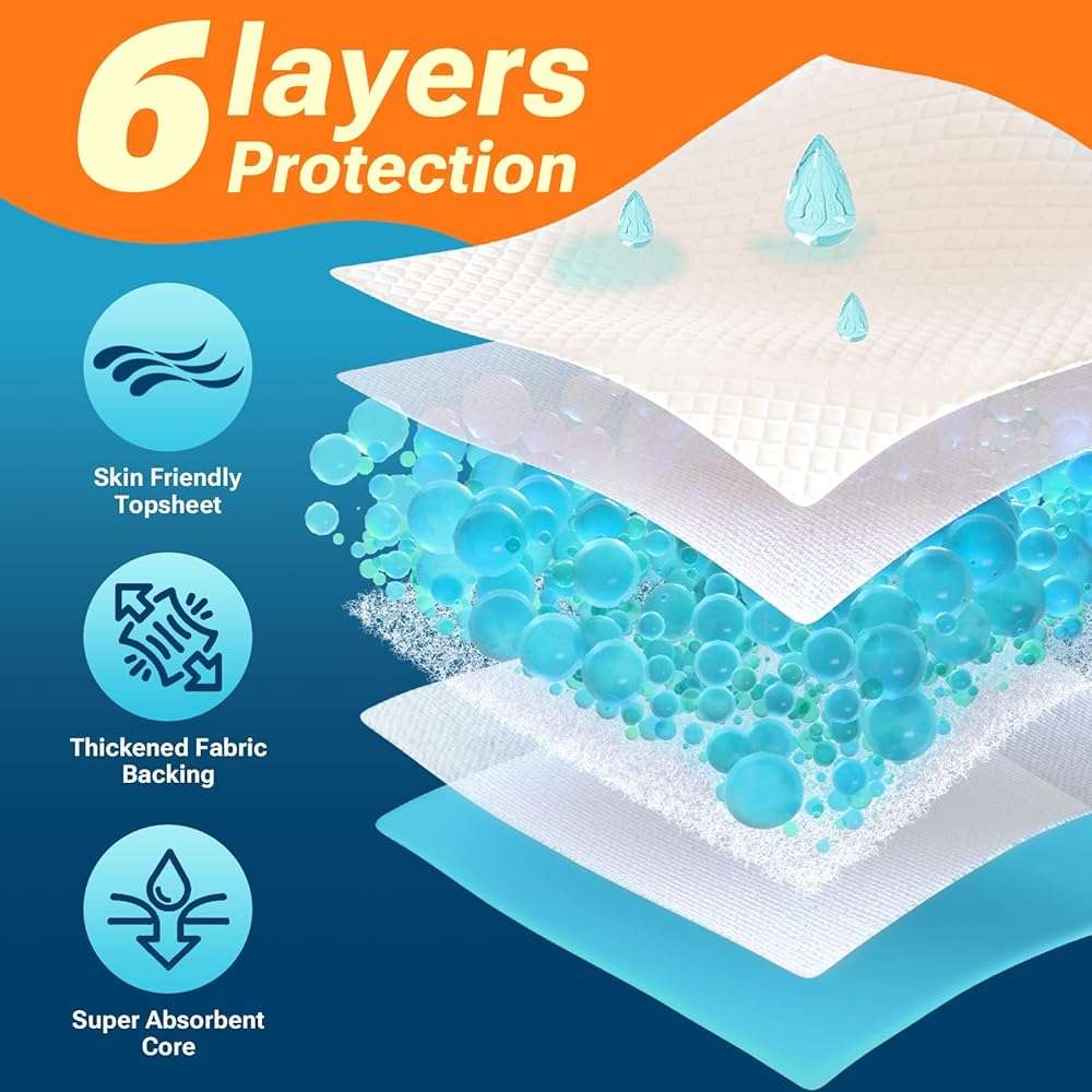 Clean Spaces Extra Large Puppy Pads 28"x34",Super Absorbent Disposable Pee Pads for Dogs / Wee Wee Pads / Potty Training Pads, Incontinence Bed Underpads for Adults, 50 Count - Image 2