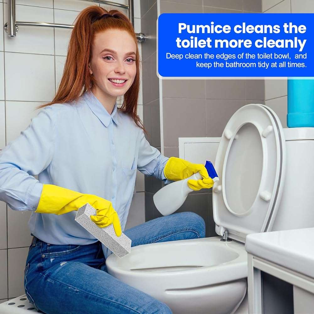 6 Pack Pumice Stone Toilet Bowl Cleaner, Pumice Stone for Cleaning, Powerfully Cleans Toilets, Bathtubs, Grills, Swimming Pools, Sinks - Image 7