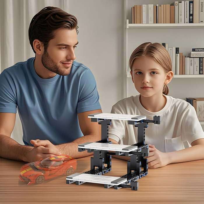 Display Stand for Lego Speed Champions Building Kit, 3 Layer Stand for Lego Car 77253 77257 77254 77242 76934 77240 77239 Model with Driver's Display, Collectible Gifts for Adults (220 Pcs) - Image 3